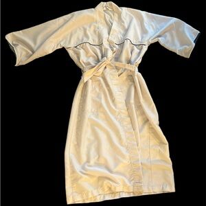 Dior Ivory Satin Wrap Robe